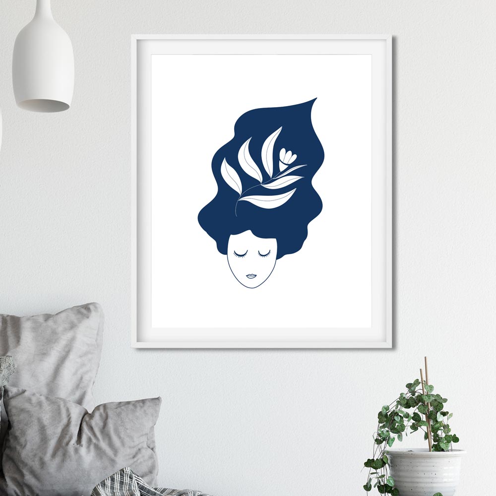 Thinking lady wall art