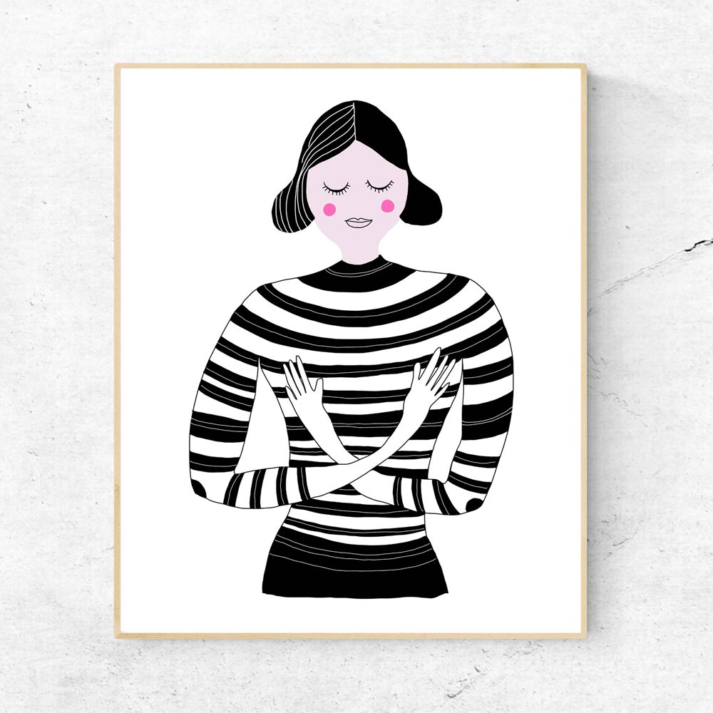 Sending a Hug printable art frame