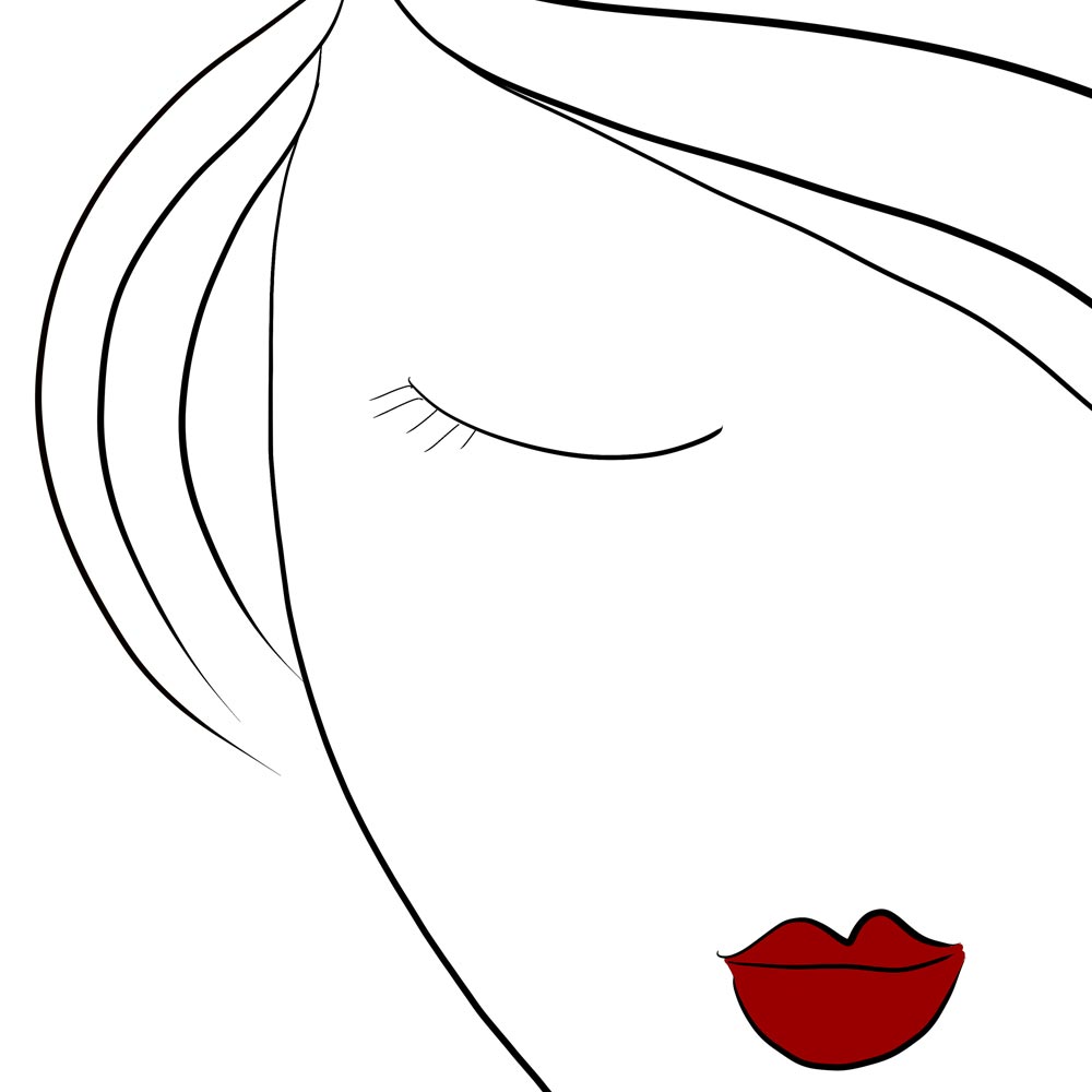 Woman face printable art frame