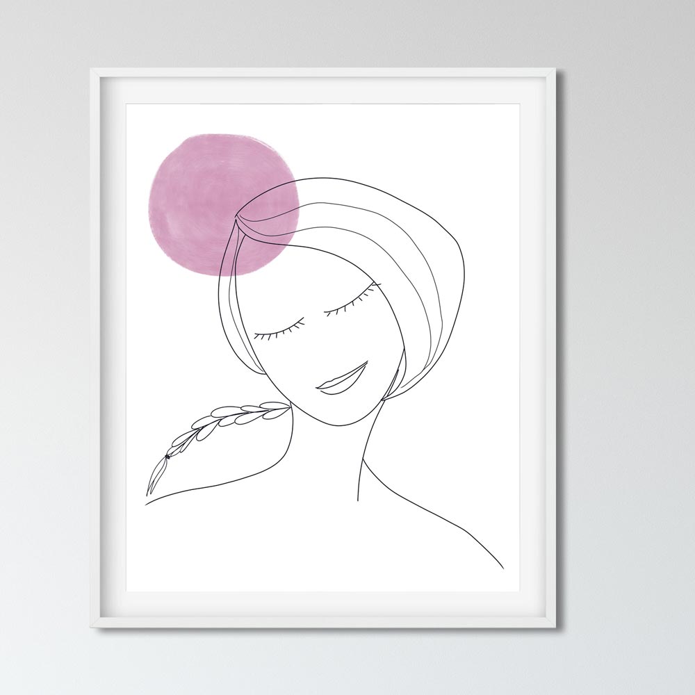 Thinking woman wall art