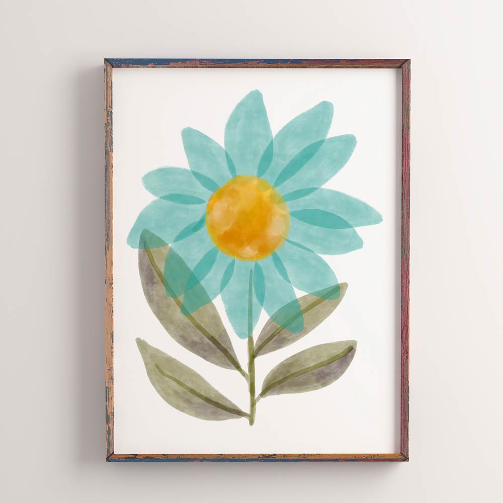 Flower printable art wall