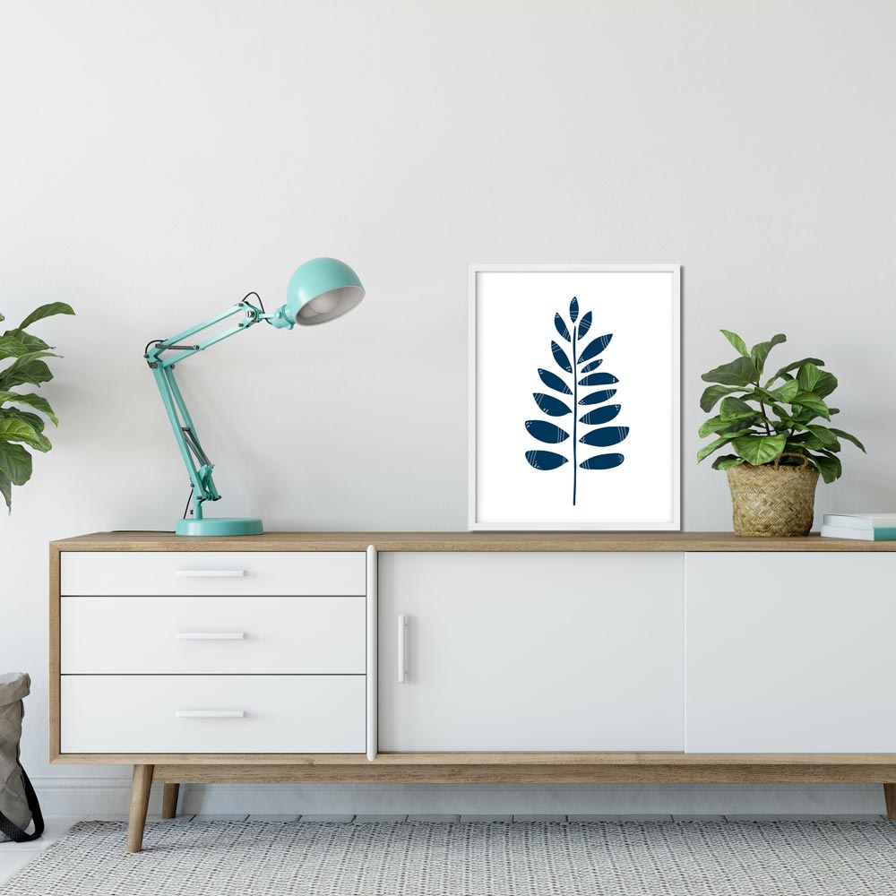 Leaves printable art wall in frame