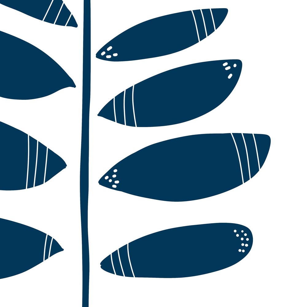 Leaves wall art detail