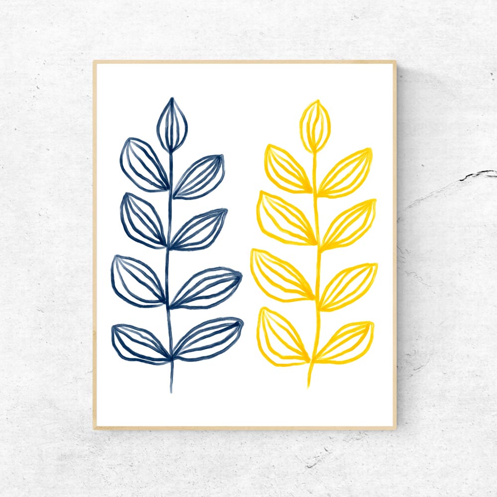 Modern botanical wall art ptint