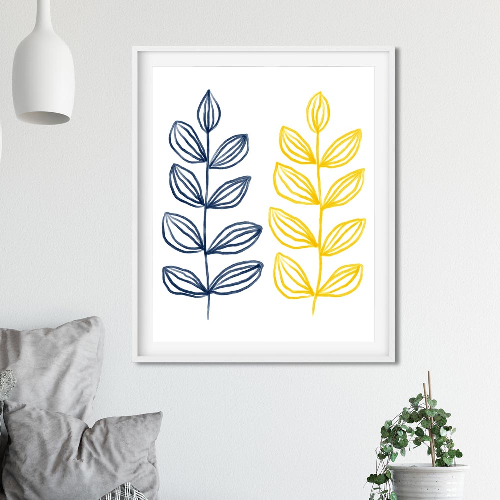 Modern botanical art decor