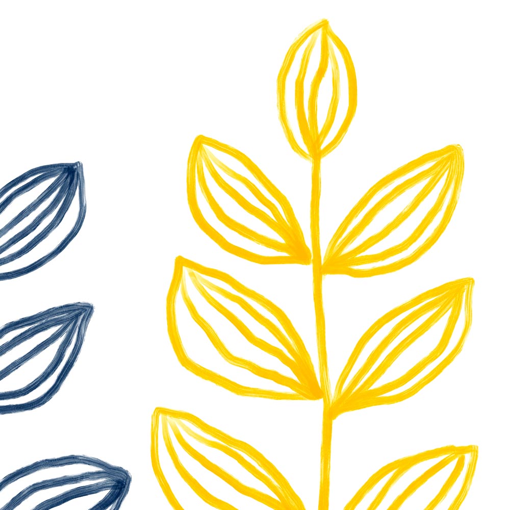 Modern botanical art decor