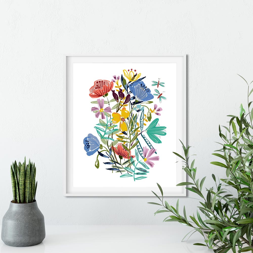 Printable wildflowers art