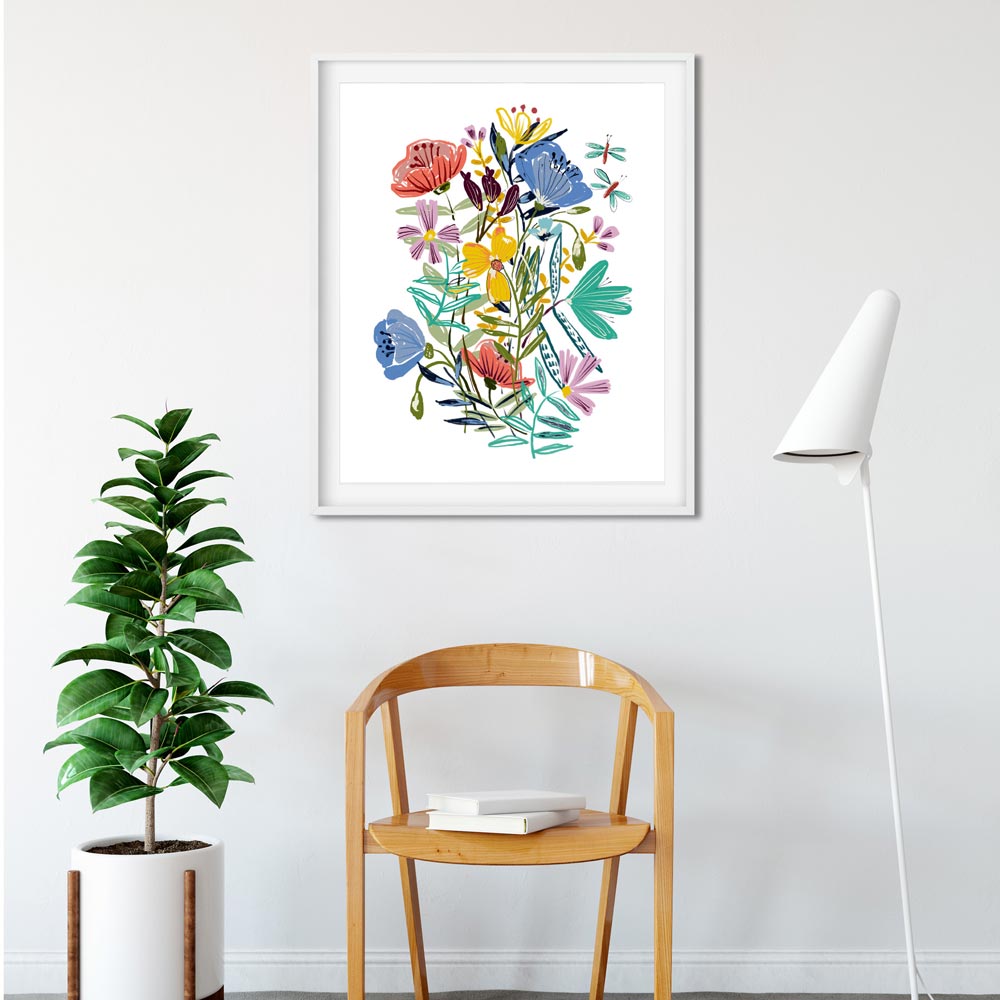 Printable wildflowers art room