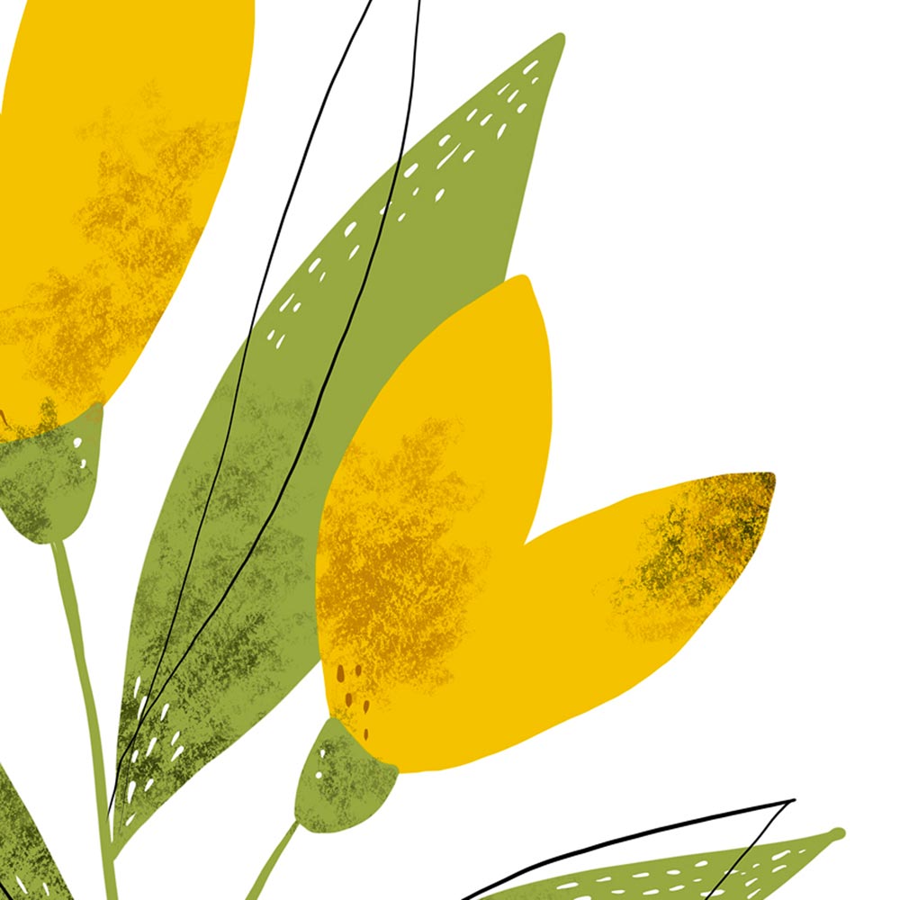 Yellow flower art detail