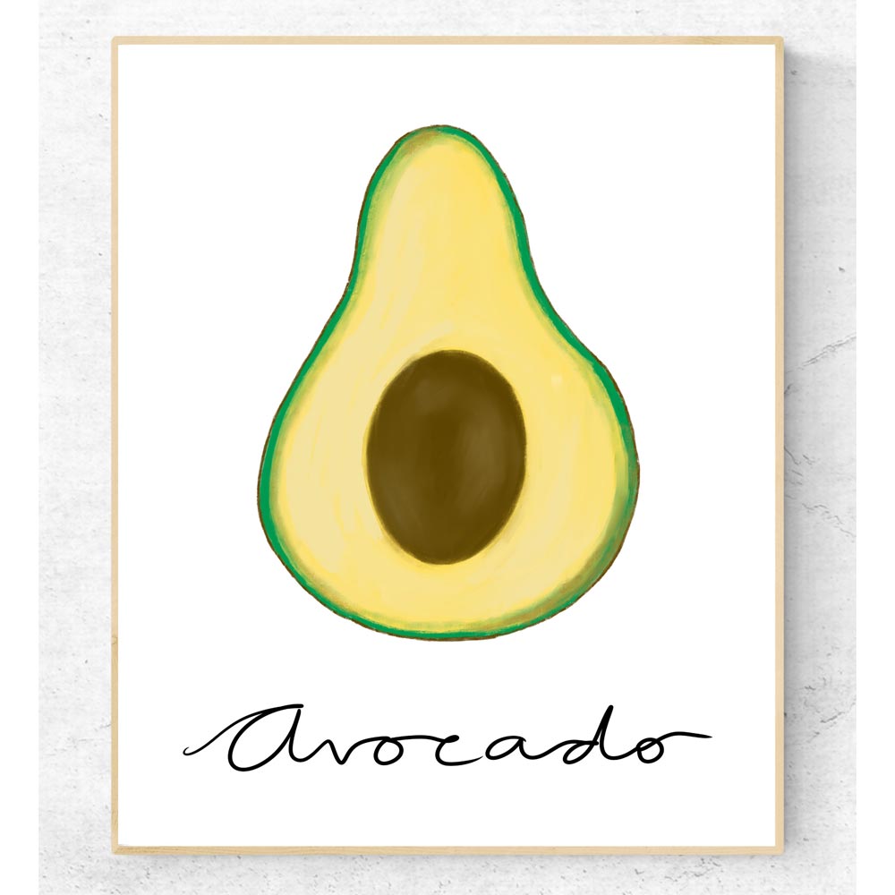 Avocado wall art print