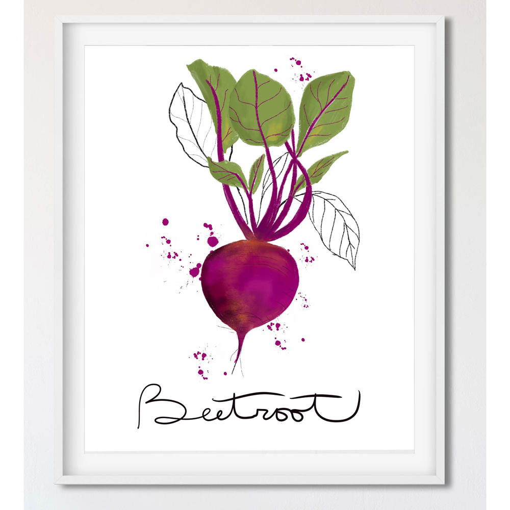Beetroot vegetable wall art