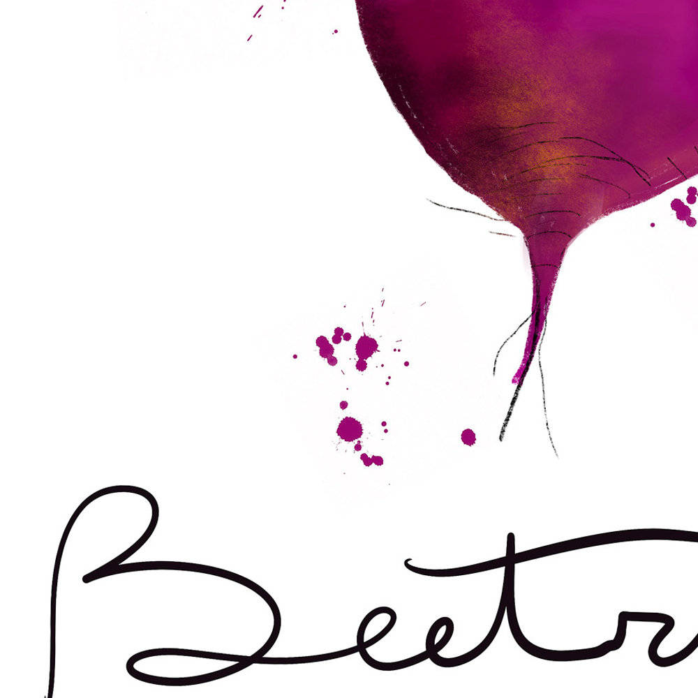 Beetroot vegetable art detail