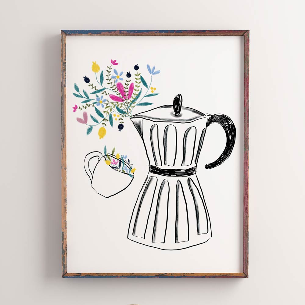 Moka coffee machine printable