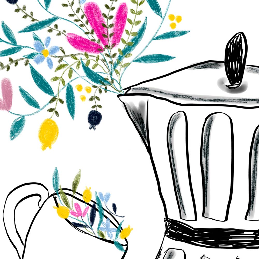 Moka coffee machine detail