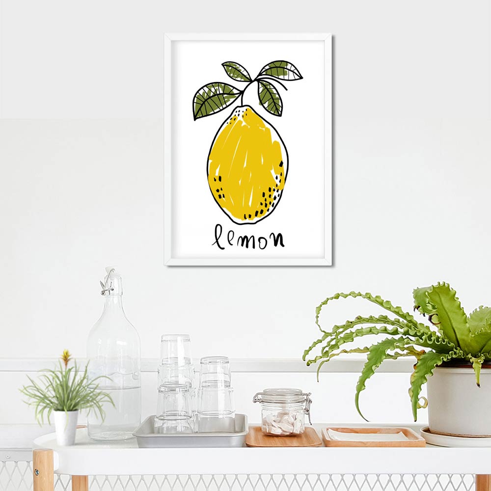 One Lemon kitchen wall art