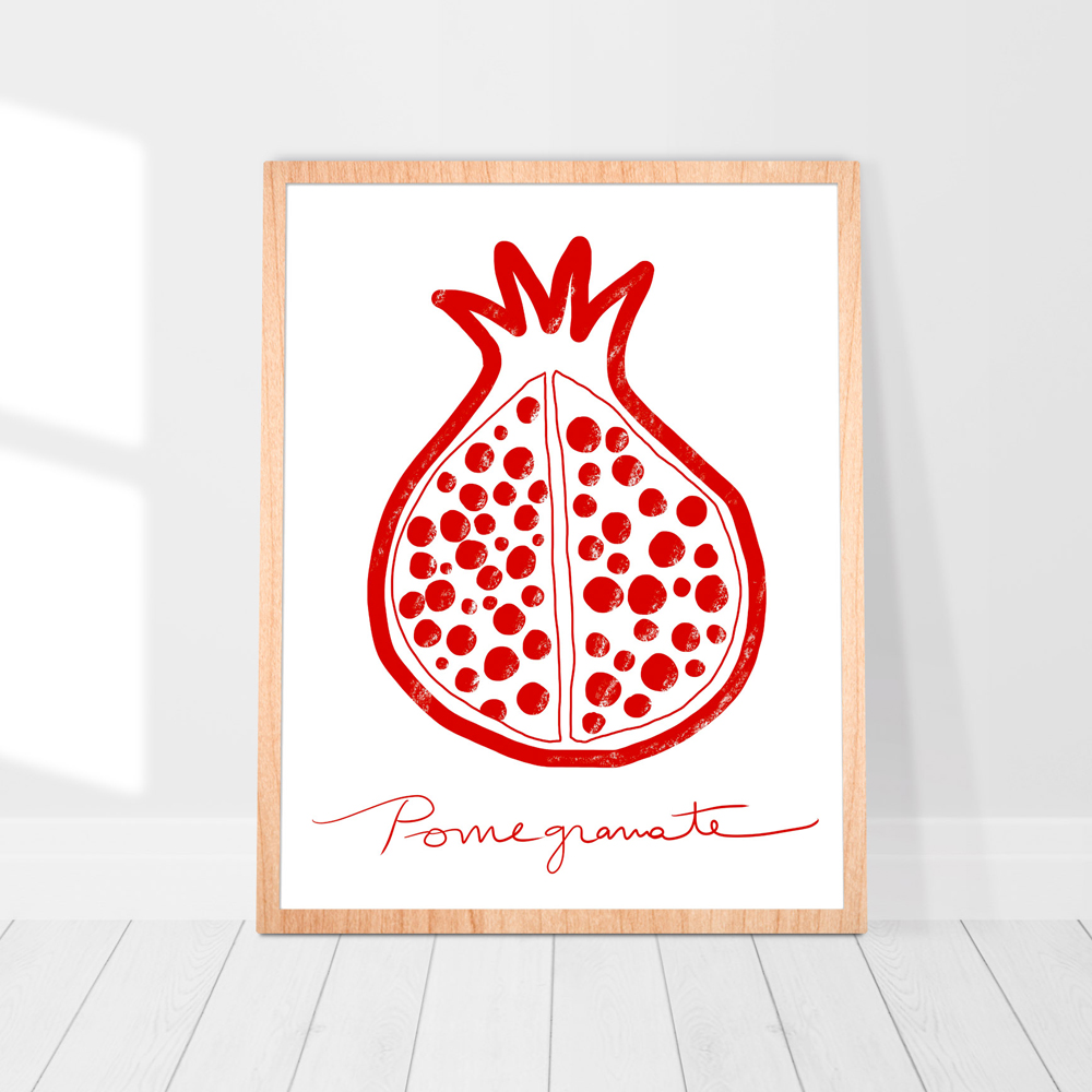 Pomegranate kitchen wall art