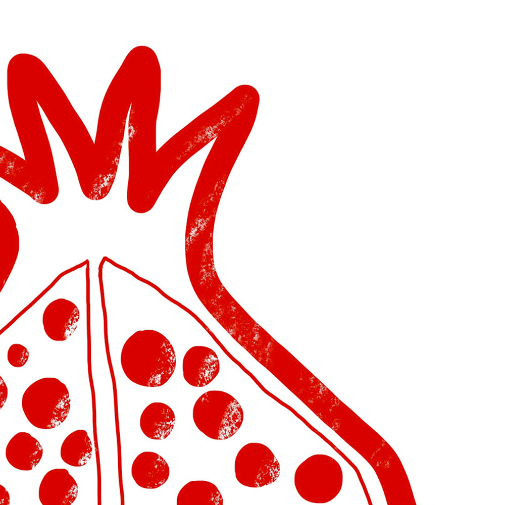 Pomegranate kitchen art detail