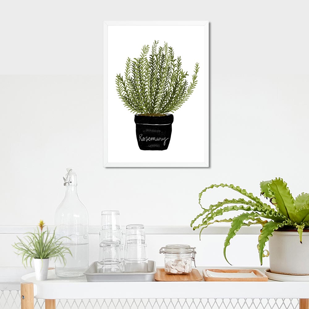 Aromatic herb kitchen wall art