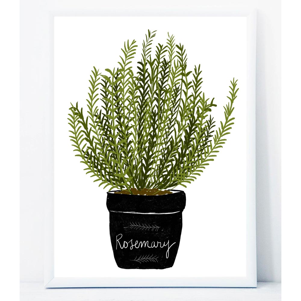 Aromatic herb kitchen printable art