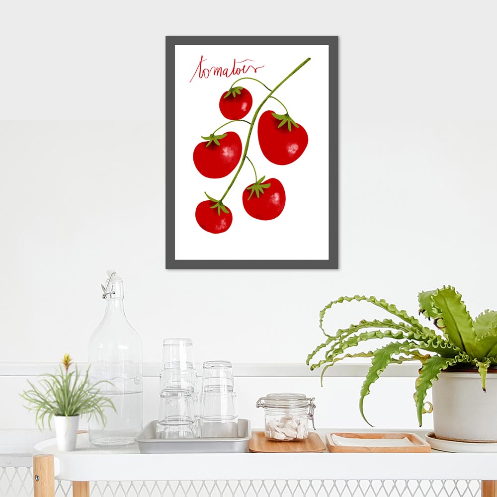 Tomatoes wall decor in frame