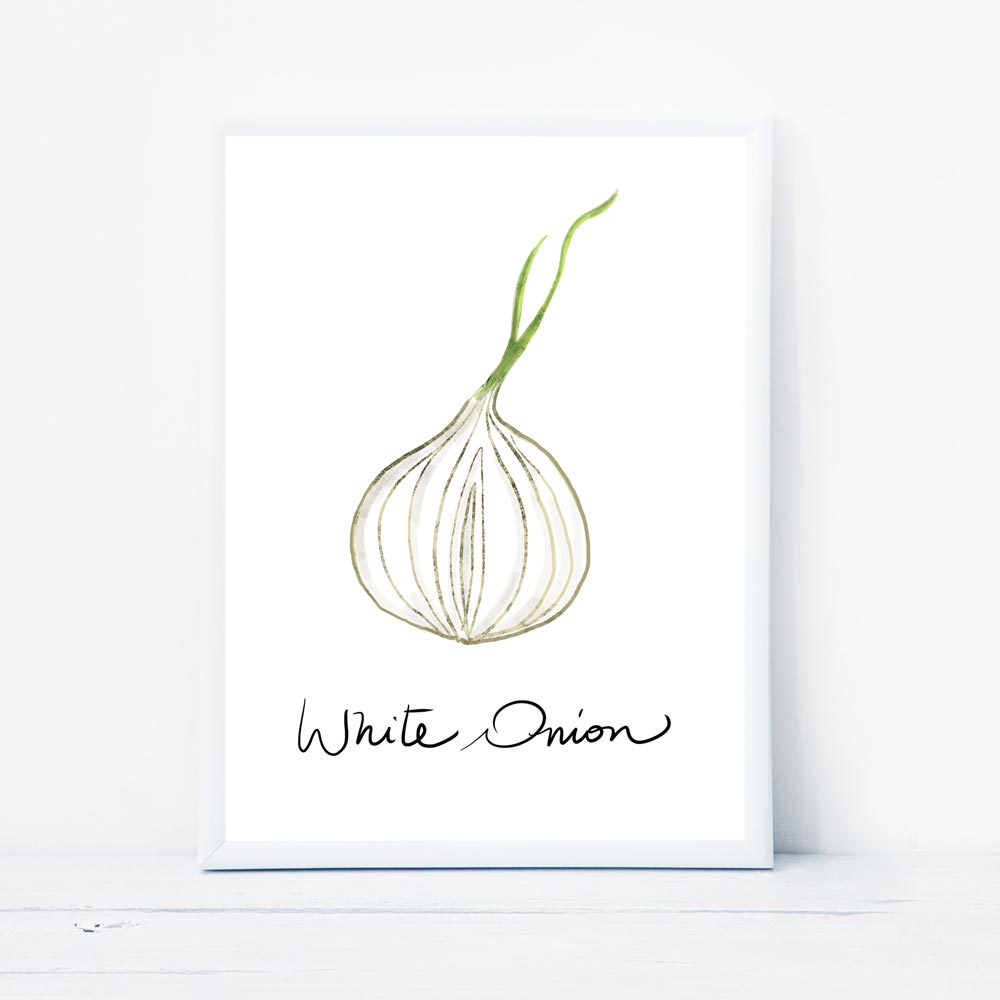White onion wall art decor