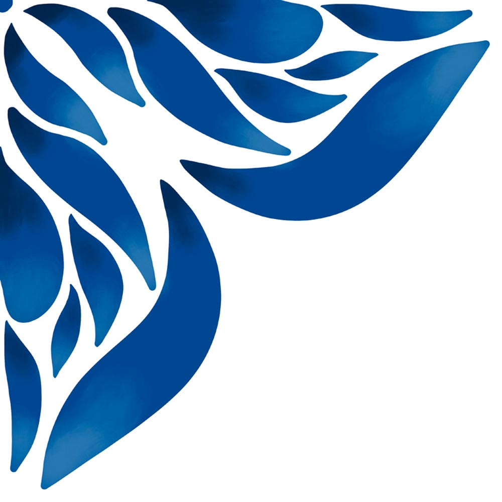 Blue Manadala art wall detail