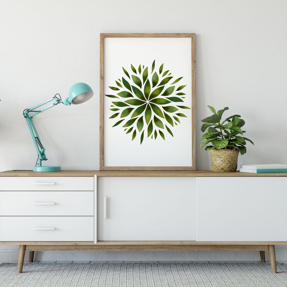 Green Mandala wall art