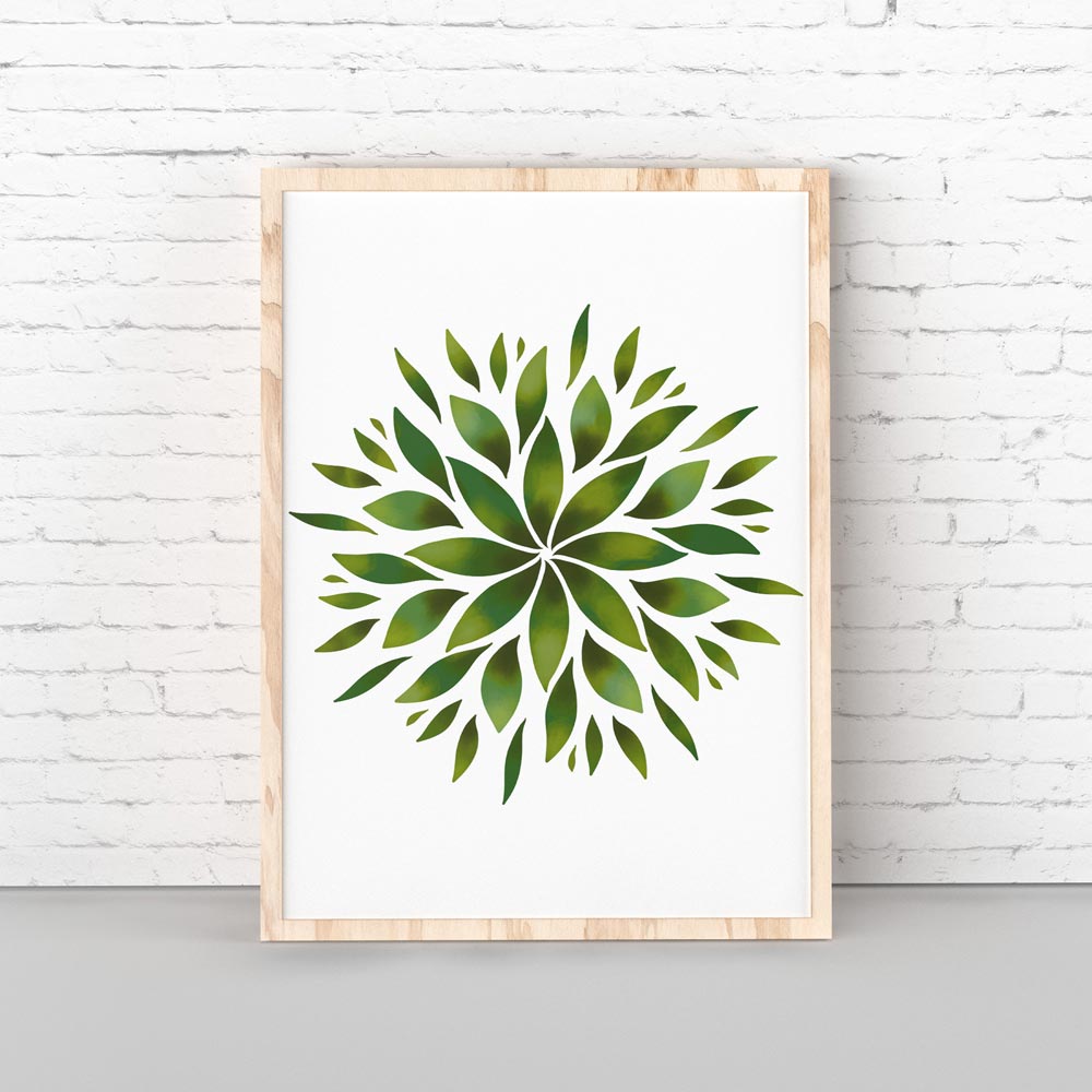 Green Mandala art