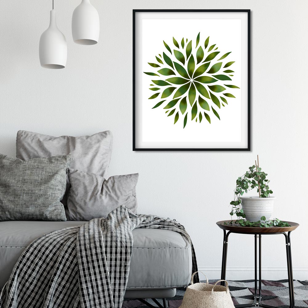 Green Mandala home decor