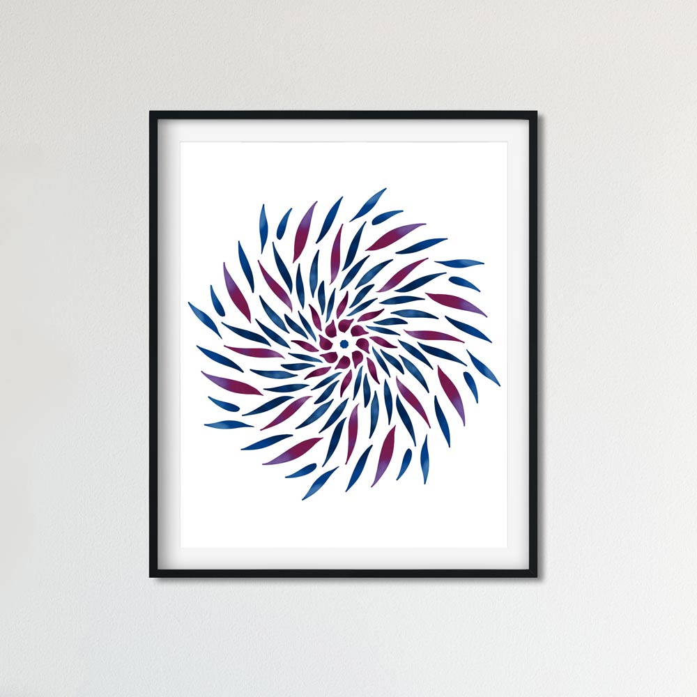 Spinning Mandala printable art