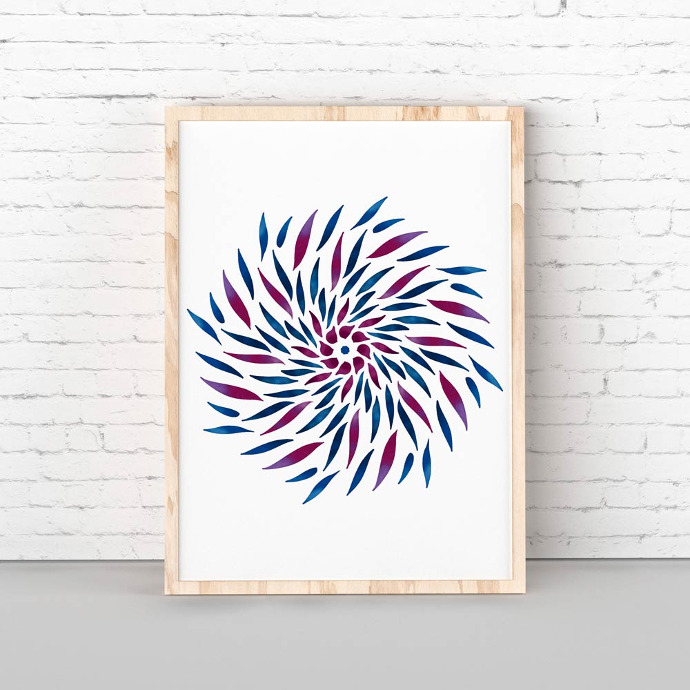Spinning Mandala wall art