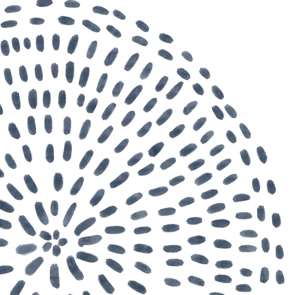 Navy blue modern mandala art detail