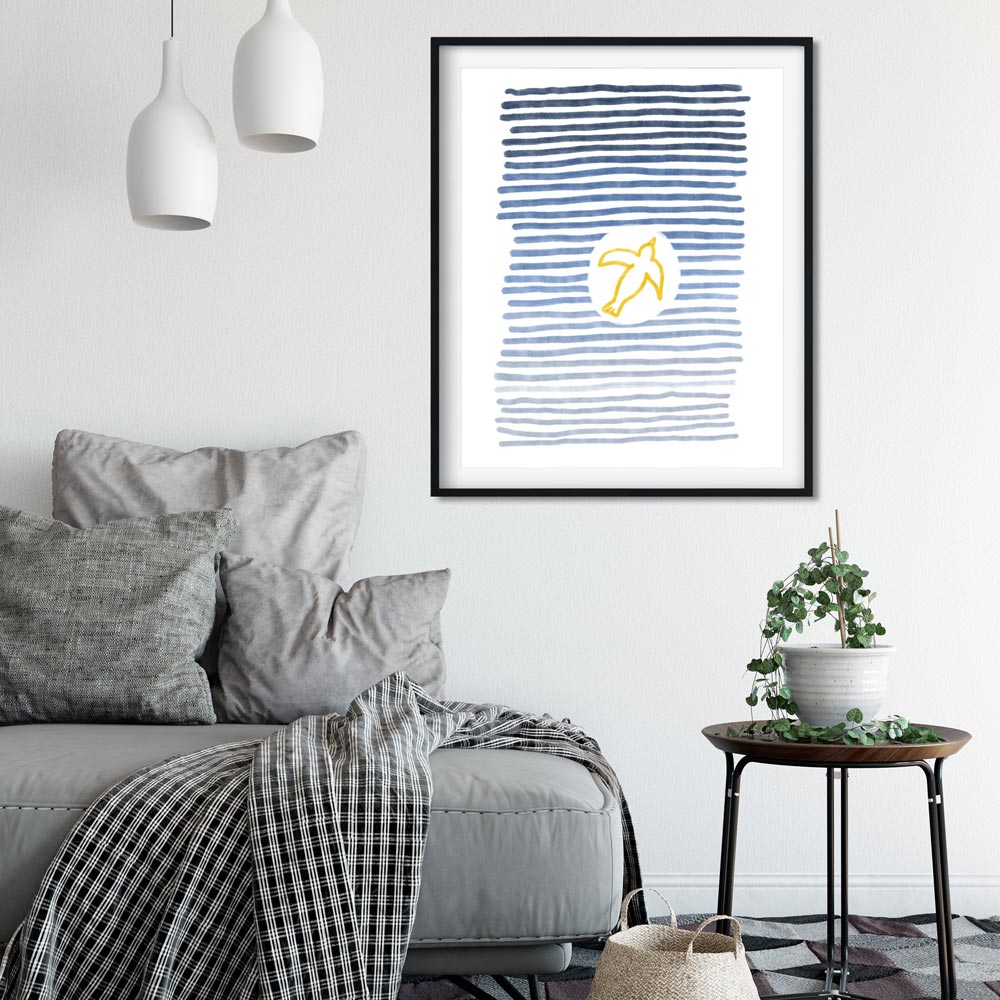 Flying bird art wall