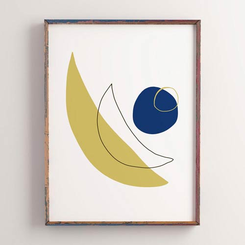 Modern moon abstract art