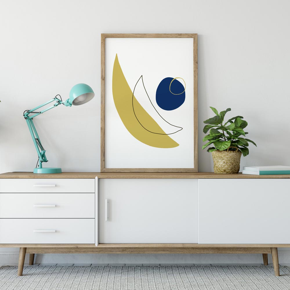 Modern moon abstract wall art