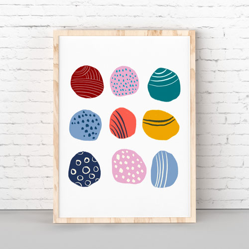 Play dots nursery poster