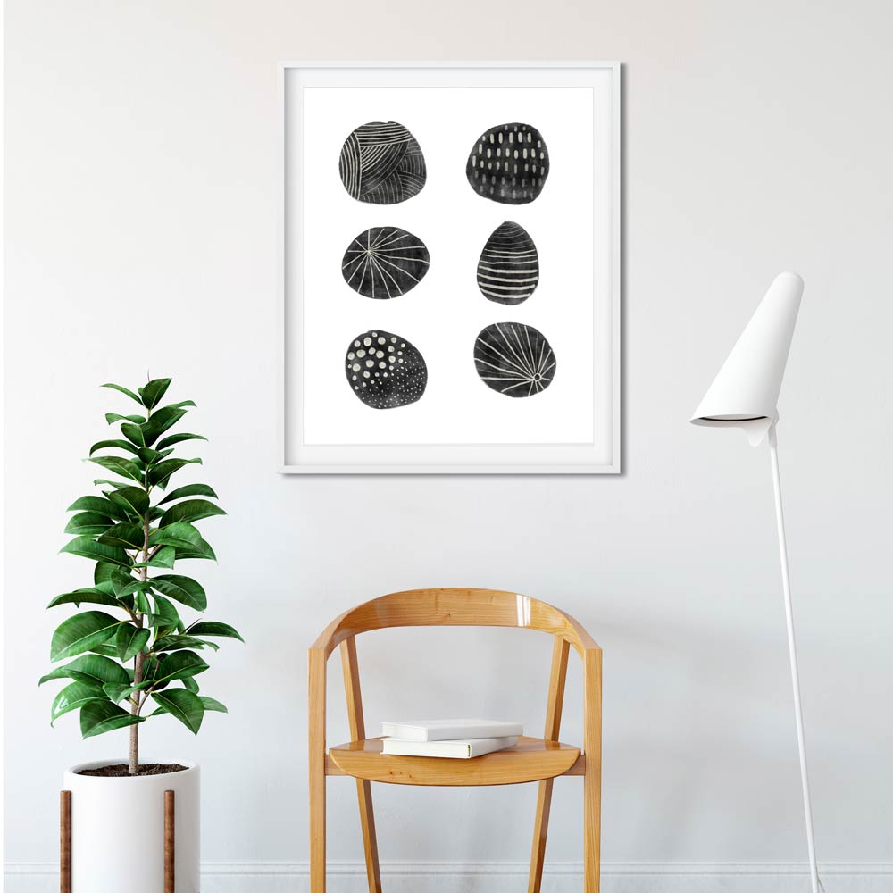 Black dots printable wall art