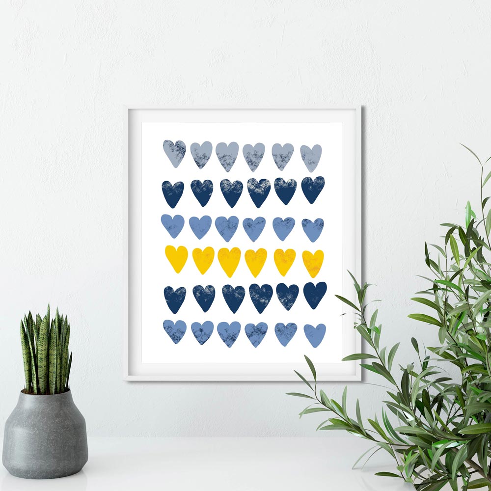 Hearts modern wall art