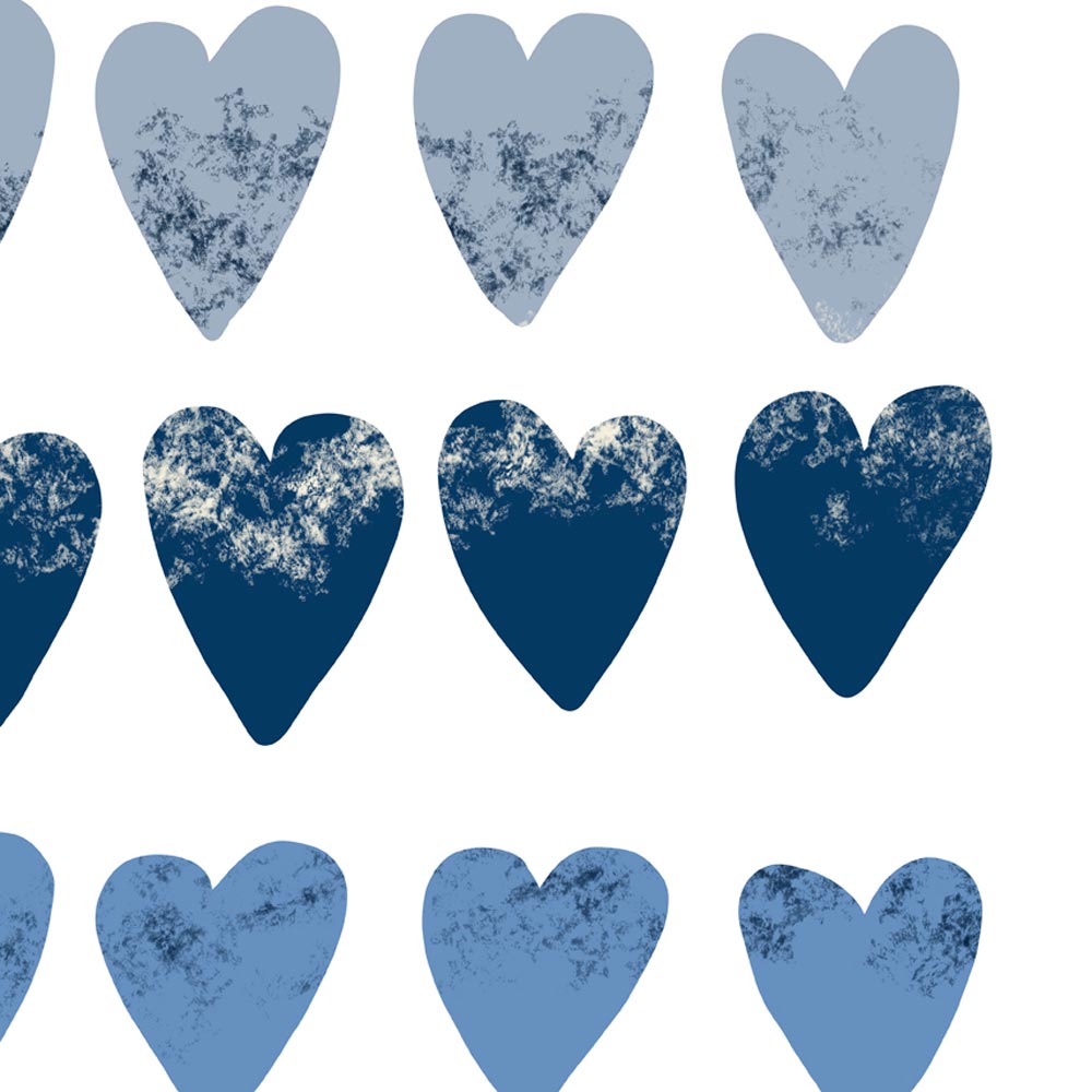 Hearts modern scandinavian wall decor detail