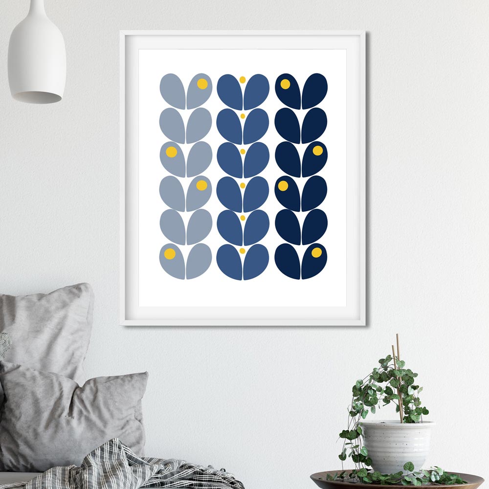 Scandinavian navy wall decor