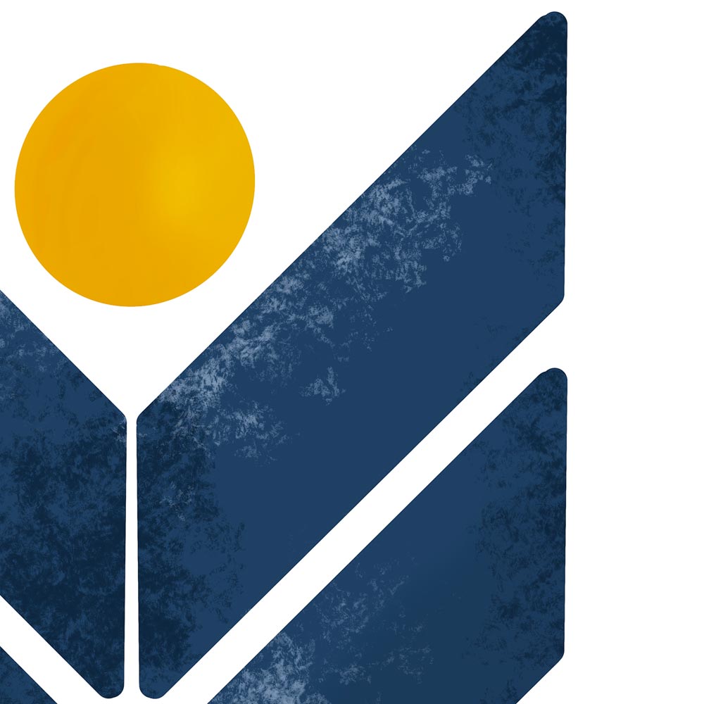 Blue arrow scandinavian wall decor detail