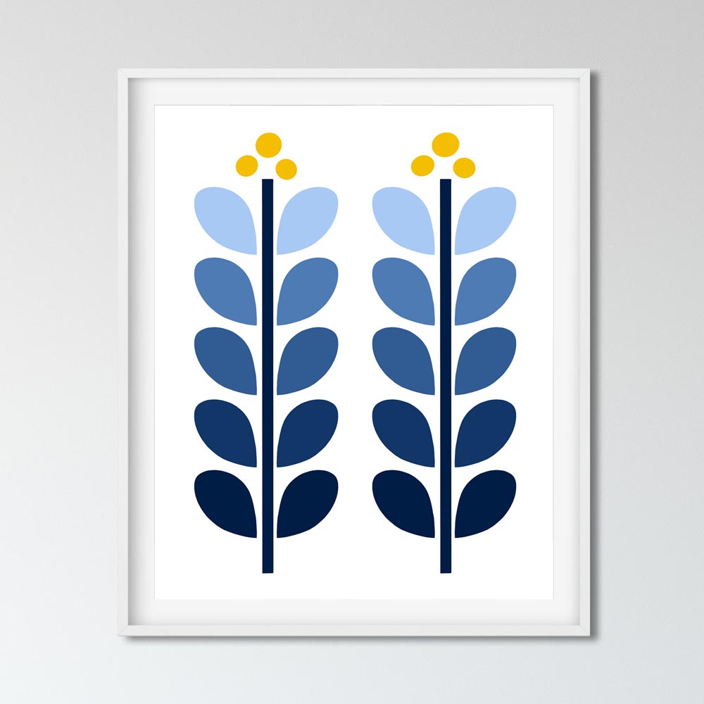 Scandinavian illustration wall decor
