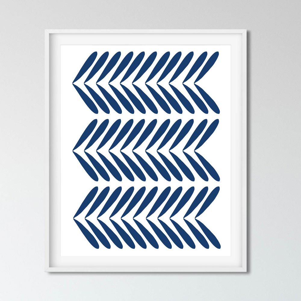 Indigo modernscandinavian wall decor detail