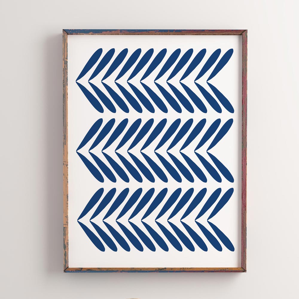 Indigo modern wall art