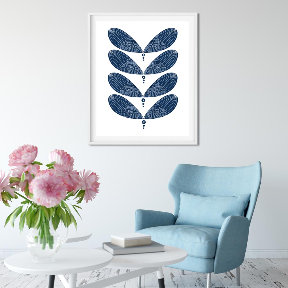 Scandinavian wall art in frame