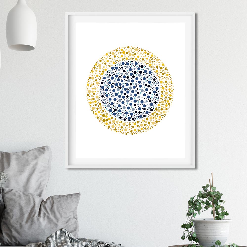 Golden circle wall decor