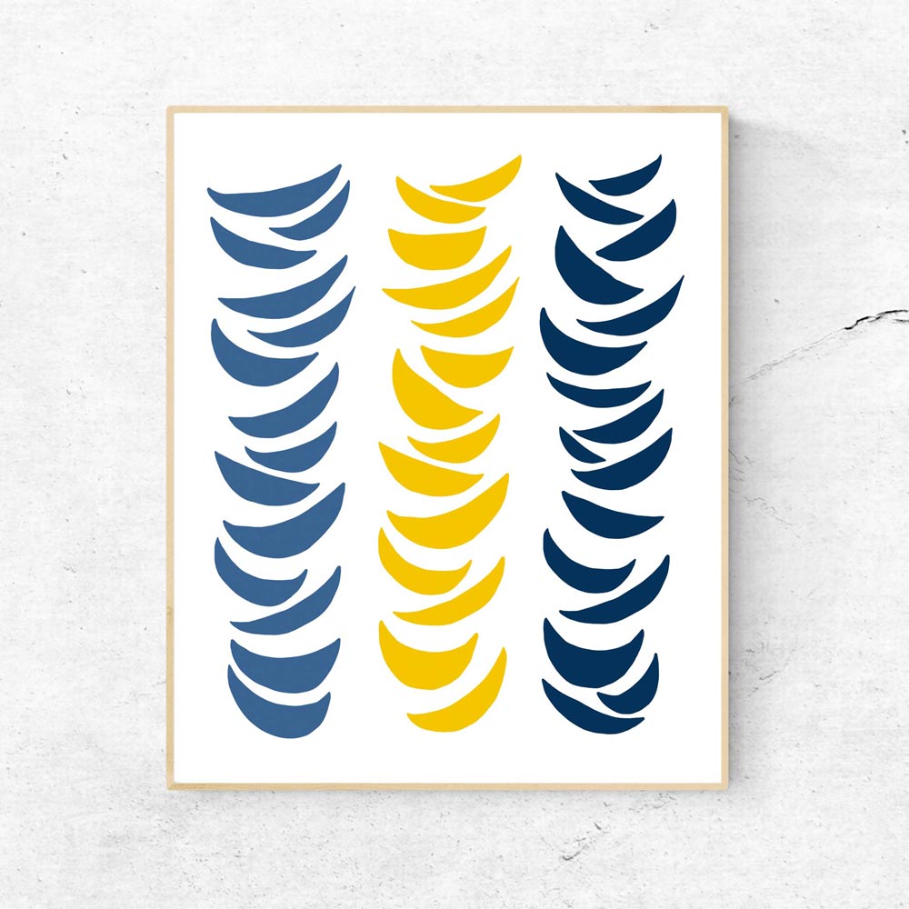 Mid century art Scandinavian modern wall art