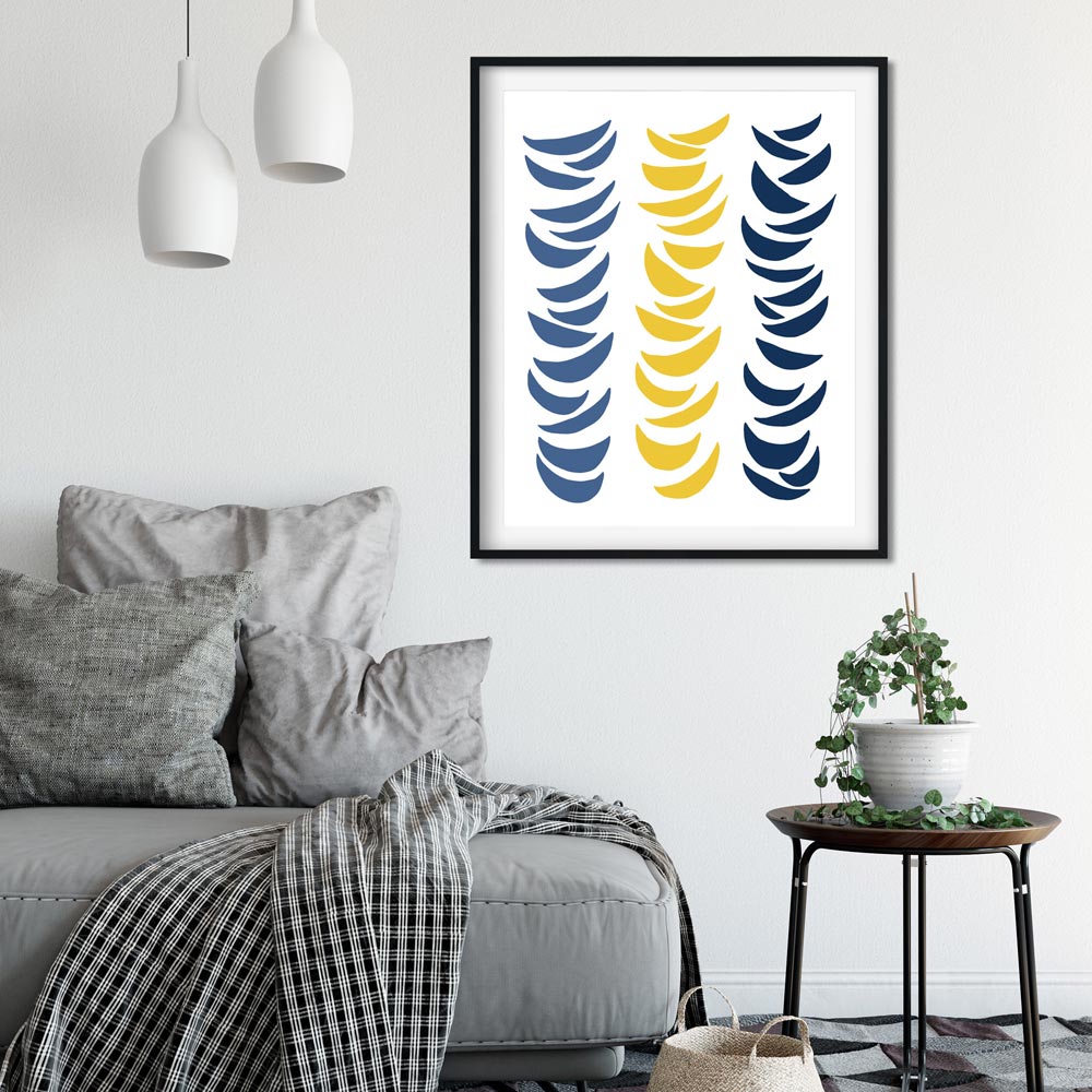 Mid century art Scandi wall decor 