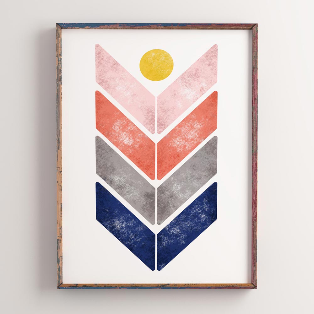 Kids room printable art wall in frame