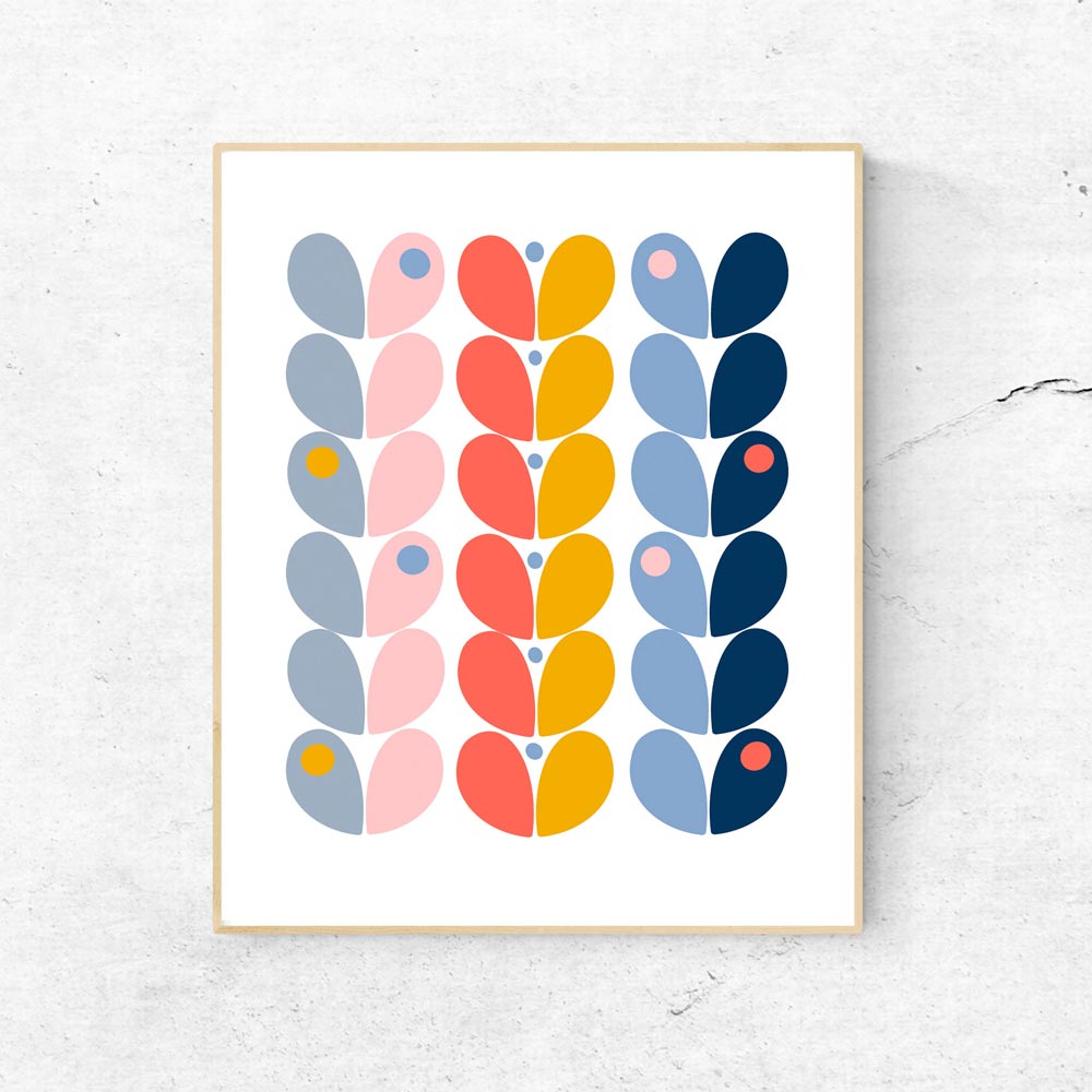 Retro nursery art frame